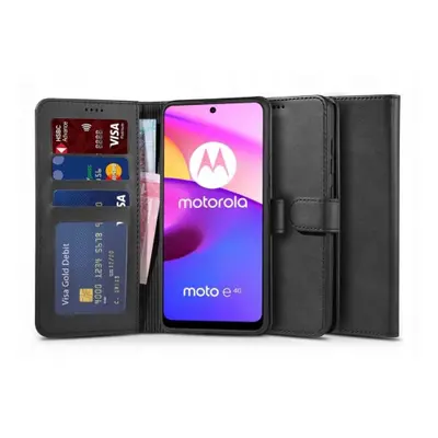 Tech-Protect Wallet könyv tok Motorola Moto E20 / E30 / E40, fekete