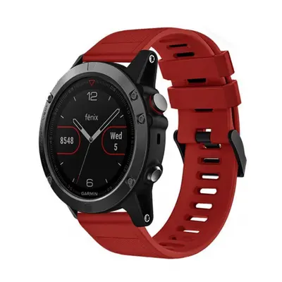 BStrap Silicone Acton szíj Garmin Fenix 5 / 6 / 6 Pro / 7 / 8 47mm / E, dark red (SGA001C04)