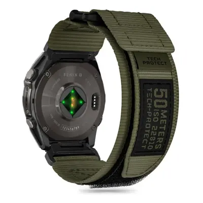 Tech-Protect Scout Pro szíj Garmin Fenix 5x / 5x Plus / 6x / 6x Pro / 7x / 8 51mm, military gree