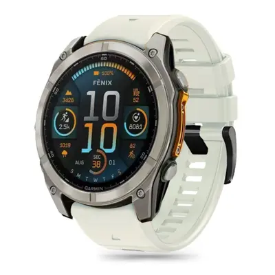 Tech-Protect Silicone Line szíj Garmin Fenix 5 / 6 / 6 Pro / 7 / 8 47mm / E, titanium