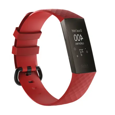 BStrap Silicone Diamond (Large) szíj Fitbit Charge 3 / 4, red (SFI008C12)