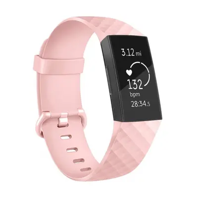 BStrap Silicone Diamond (Small) szíj Fitbit Charge 3 / 4, sand pink (SFI008C09)