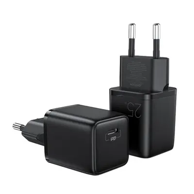 Joyroom Mini Fast Charger hálózati töltő adapter USB-C 25W 3A, fekete (L-P251)