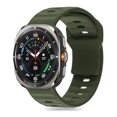 Tech-Protect Silicone Line szíj Samsung Galaxy Watch Ultra 47mm, olive green