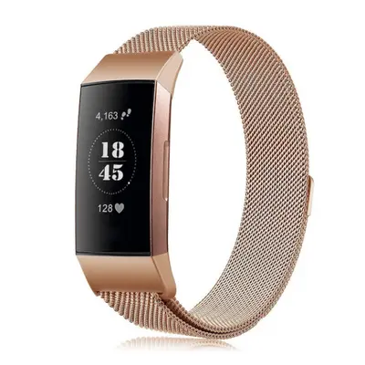 BStrap Milanese (Large) szíj Fitbit Charge 3 / 4, rose gold (SFI005C08)