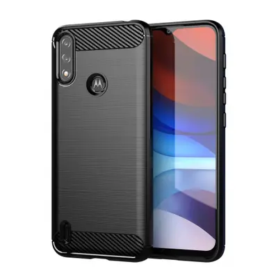 MG Carbon Case Flexible szilikon tok Motorola Moto E7i Power, fekete