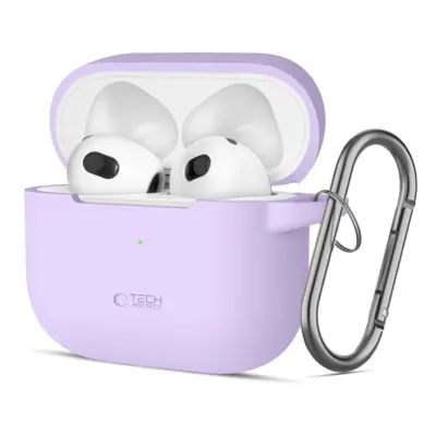 Tech-Protect Silicone Hook tok Apple AirPods 3, lila