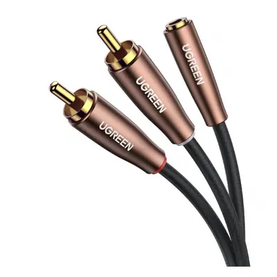 Ugreen AV198 audio kábel 3.5mm jack / 2x RCA F/M 5m, barna (AV198 60988)