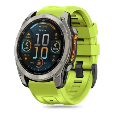 Tech-Protect Silicone szíj Garmin Fenix 5 / 6 / 6 Pro / 7 / 8 47mm / E / 8 47mm, lime