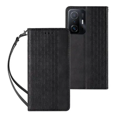 MG Magnet Strap bőr könyvtok Xiaomi Redmi Note 11, fekete