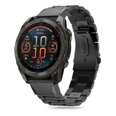 Tech-Protect Stainless szíj Garmin Fenix 5 / 6 / 6 Pro / 7 / 8 47mm / E, black