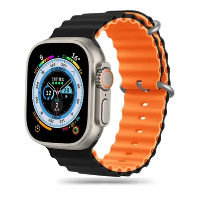 Tech-Protect Iconband Pro szíj Apple Watch 42/44/45/49mm, black / orange