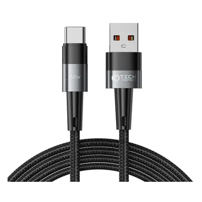 Tech-Protect Ultraboost kábel USB / USB-C 66W 6A 2m, szürke