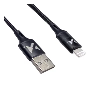 MG kábel USB / Lightning 2.4A 2m, fekete (WUC-L2B)