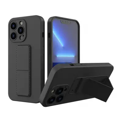 MG Kickstand szilikon tok iPhone 13 Pro, fekete