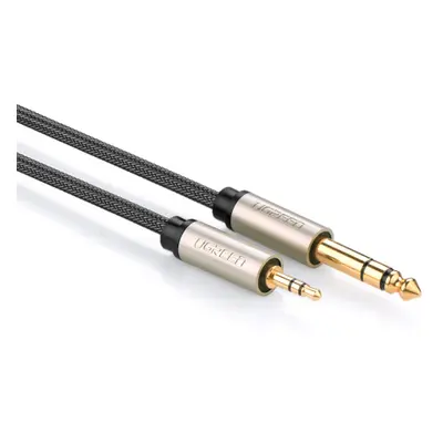 Ugreen audio kábel TRS 3.5mm jack / 6.35mm jack 1m, szürke