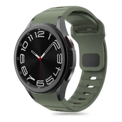 Tech-Protect Silicone Line szíj Samsung Galaxy Watch 4 / 5 / 5 Pro / 6 / 7 / FE, olive