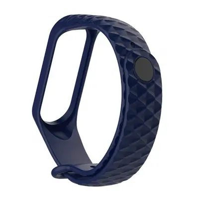 BStrap Silicone Diamond szíj Xiaomi Mi Band 3/4, dark blue (SXI007C03)