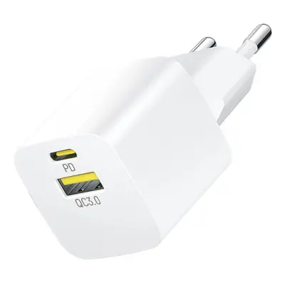 MG WWCEAC GaN hálózati töltő USB / USB-C 33W, fehér