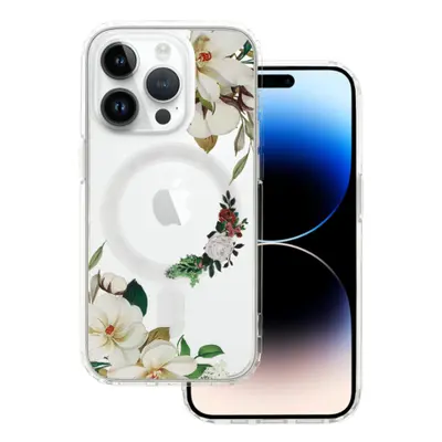 MG Flower MagSafe tok iPhone 13 Pro Max, white flower