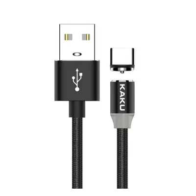 KAKU Magnetic kábel USB / USB-C 3A 1m, fekete (KSC-306)