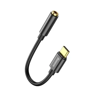 Baseus L54 adaptér z USB-C 3.5 mm audio jack, fekete (CATL54-01)