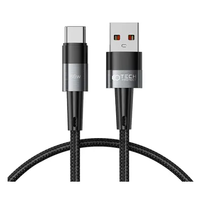 Tech-Protect Ultraboost kábel USB / USB-C PD 66W 6A 0.5m, fekete