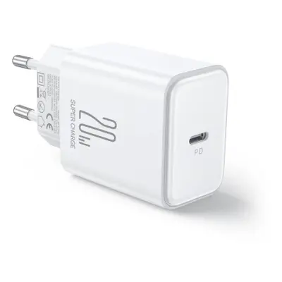 Joyroom JR-TCF06 hálózati töltő adapter USB-C 20W + kábel USB-C, fehér