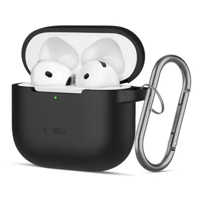 Tech-Protect Silicone Hook tok Apple AirPods 4, fekete