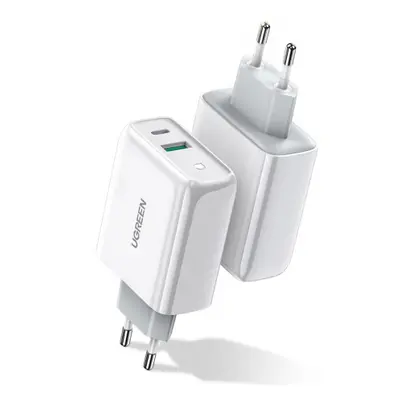 Ugreen CD170 hálózati töltő USB-C / USB QC 4.0 PD 36W , fehér (60468 CD170)