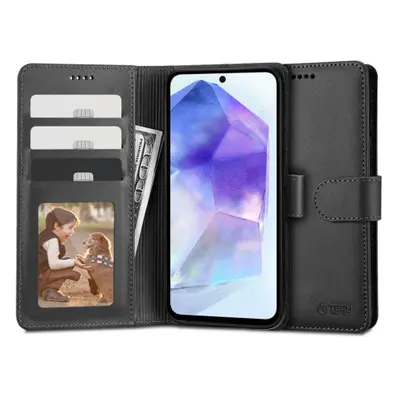 Tech-Protect Wallet könyv tok Samsung Galaxy A55 5G, fekete