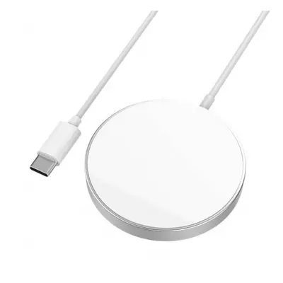 KAKU vezeték nélküli mágneses töltő iPhone 12, MagSafe, 15W, USB-C, fehér (KSC-512)