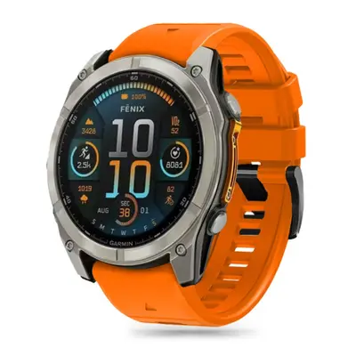 Tech-Protect Silicone Line szíj Garmin Fenix 5x / 5x Plus / 6x / 6x Pro / 7x / 8 51mm, orange