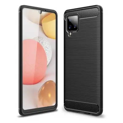 MG Carbon Case Flexible szilikon tok Samsung Galaxy A42 5G, fekete