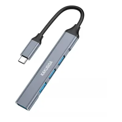 KAKU KSC-752 HUB adapter USB-C - 3x USB 2.0 / USB 3.0, szürke