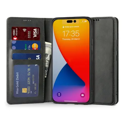 Tech-Protect Wallet könyv tok iPhone 14 Pro Max, fekete