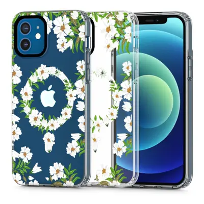 Tech-Protect Magmood MagSafe tok iPhone 12 / 12 Pro, white daisy