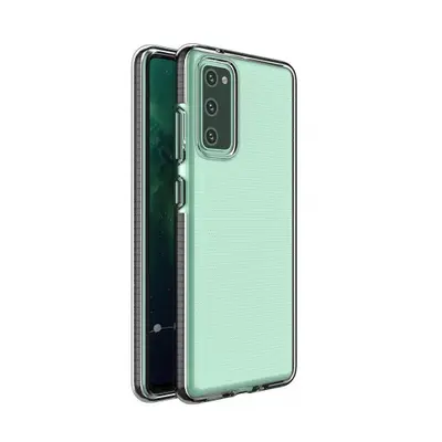 MG Spring Case szilikon tok Samsung Galaxy A12 / M12, fekete