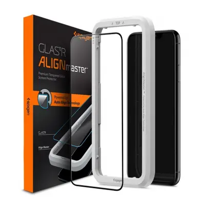 Spigen Glas.Tr Full Cover üvegfólia iPhone 11 / XR, fekete (AGL00106)