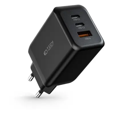 Tech-Protect Multi Port hálózati töltő adapter USB / 2x USB-C QC 65W, fekete