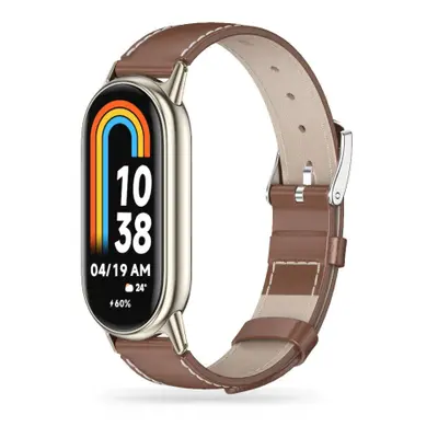 Tech-Protect Leatherfit szíj Xiaomi Smart Band 8 / 9, brown