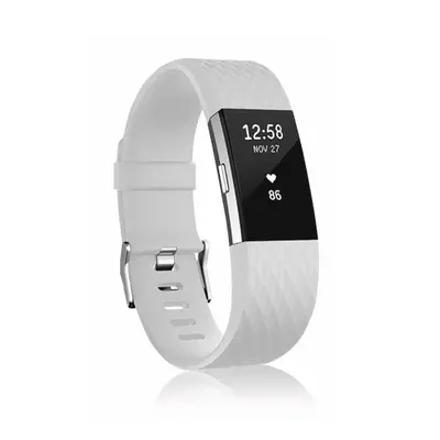 BStrap Silicone Diamond (Large) szíj Fitbit Charge 2, white (SFI002C15)