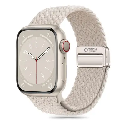 Tech-Protect Nylon Mag szíj Apple Watch 42/44/45/49mm, starlight