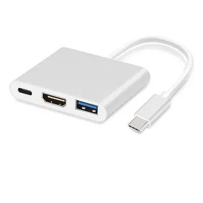 MG adapter USB-C - HDMI 4K / USB / USB-C 0.25m, fehér