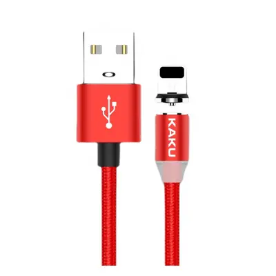 KAKU Magnetic kábel USB / Lightning 3A 1m, piros (KSC-306)