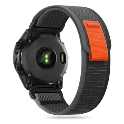 Tech-Protect Nylon szíj Garmin Fenix 5x / 5x Plus / 6x / 6x Pro / 7x / 8 51mm, black/orange