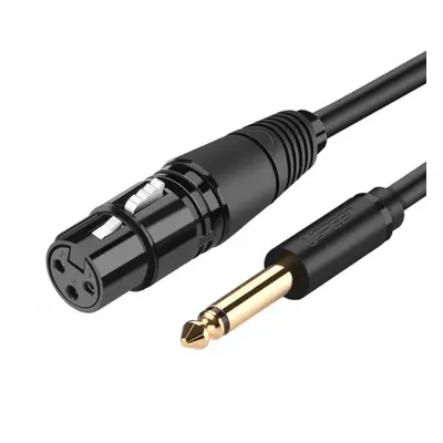 Ugreen AV131 kábel XLR - 6.35 mm jack F/M 3m, fekete