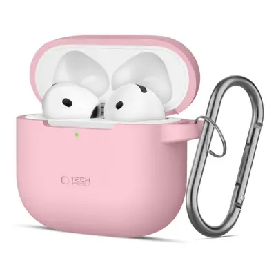 Tech-Protect Silicone Hook tok Apple AirPods 4, rózsaszín