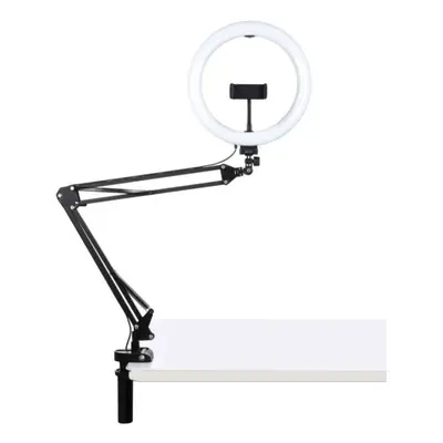 PULUZ Selfie Ring körfény LED lámpa 10'' + asztali tartó, fekete (PKT3090B)