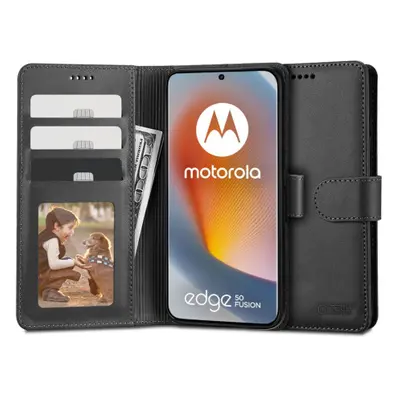 Tech-Protect Wallet könyv tok Motorola Edge 50 Fusion 5G, fekete